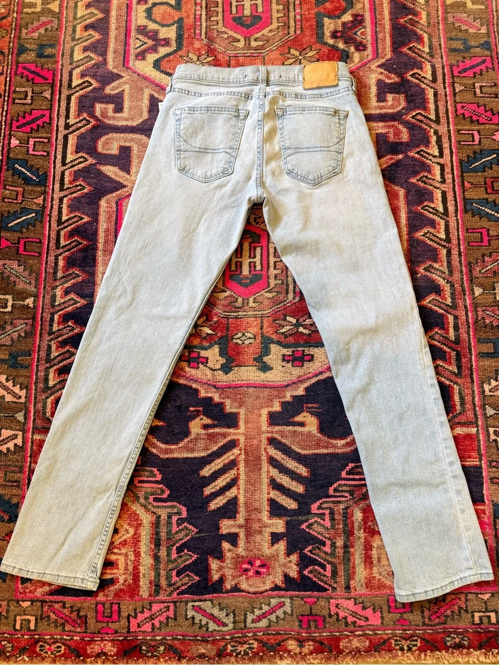 Hollister Slim Straight Leg Light Wash Jeans - Light Blue 29x32